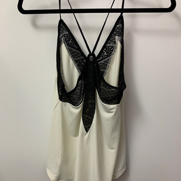 Express top. White with black lace. - Picture 2 of 3